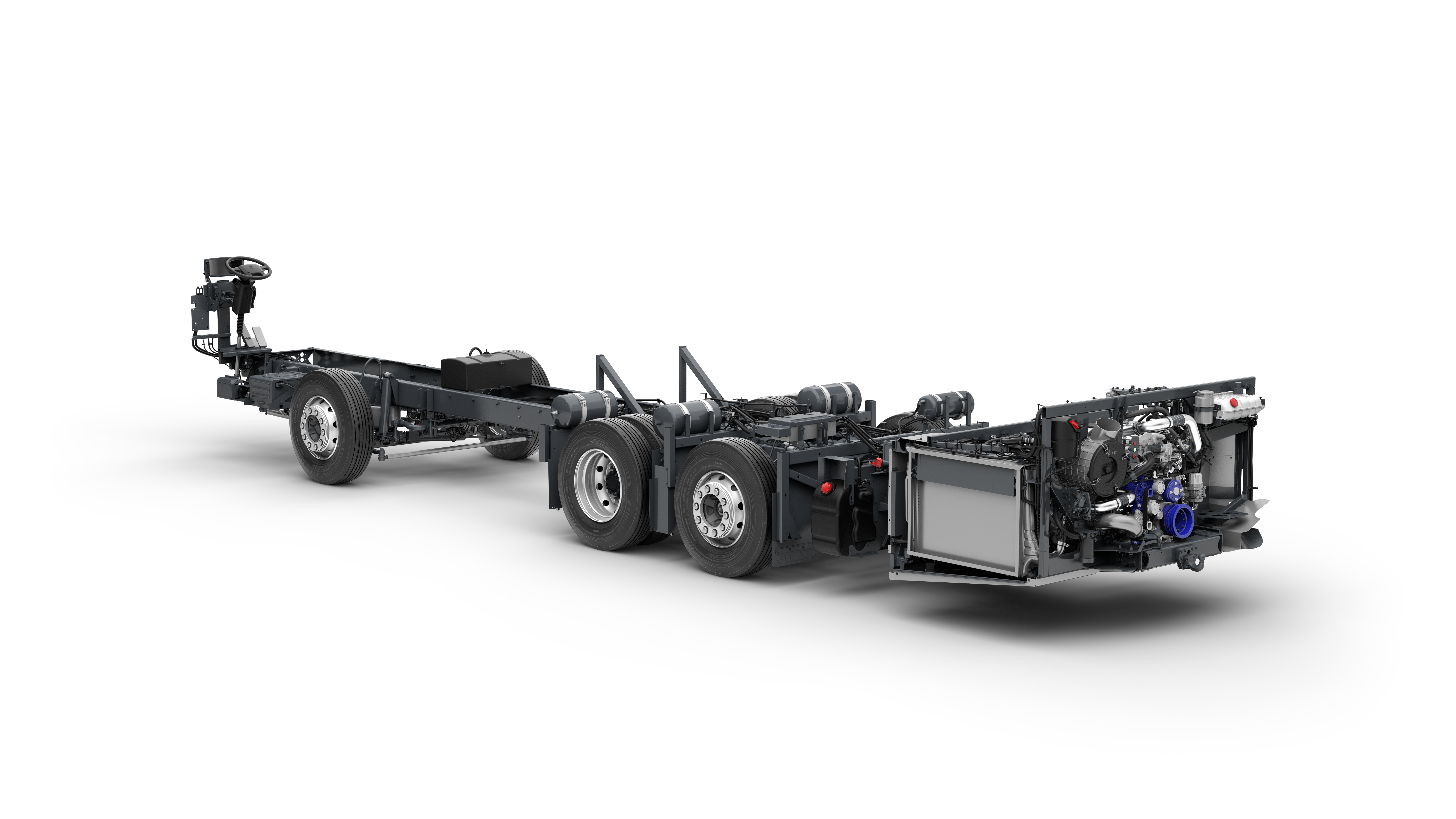 Chassi B320R 6x2 B100 Flex amplia a oferta Volvo para a descarbonização dos sistemas BRT